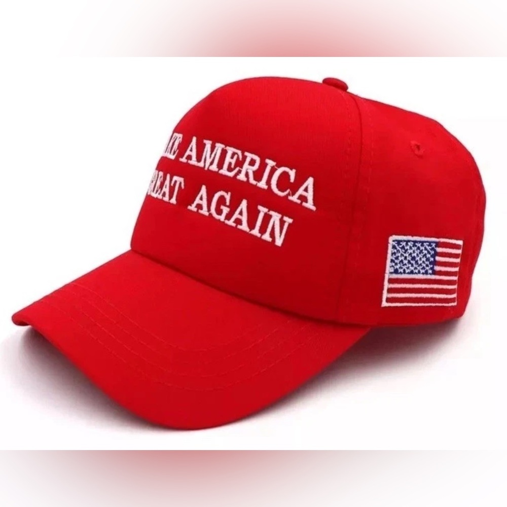 Make America Great Again Hat Red MAGA Adjustable Embroidered Cap Cotton